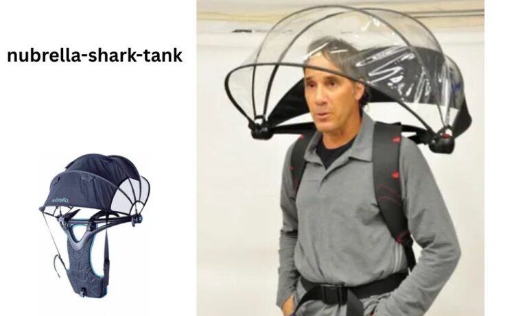Nubrella Shark Tank. An inventor pitches his hands-free, weatherproof canopy that attaches to a backpack.